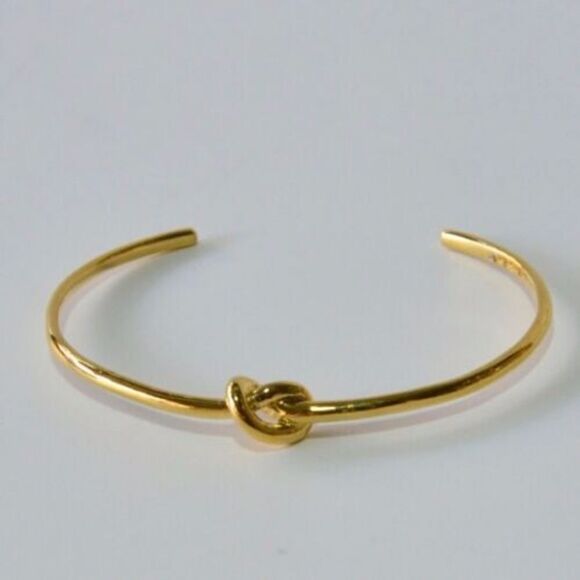 stella & dot ~ simple knot cuff gold ~ one bracelet only - Picture 5 of 6